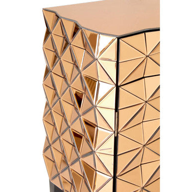 Soho Copper Faceted Mirror Cabinet