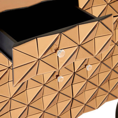 Soho Copper Faceted Mirror Cabinet