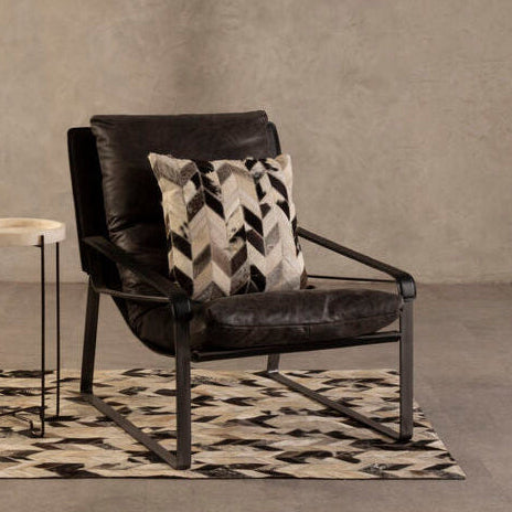 Hoxton Dark Brown Leather Lounge Chair