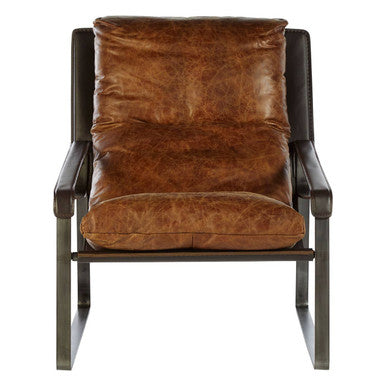 Hoxton Light Brown Leather Lounge Chair