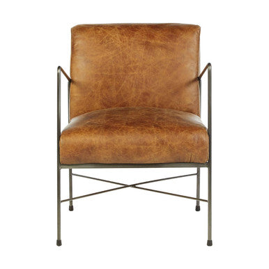 Hoxton Light Brown Leather Lounge Chair