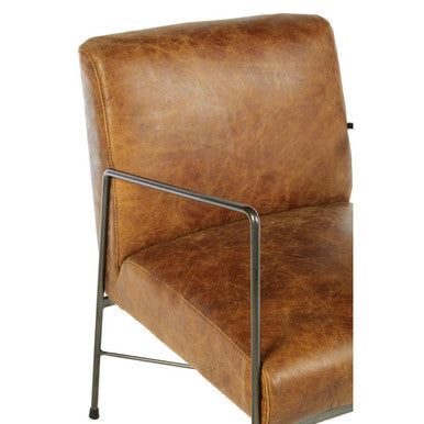 Hoxton Light Brown Leather Lounge Chair