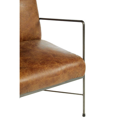 Hoxton Light Brown Leather Lounge Chair