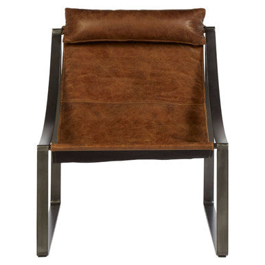 Hoxton Light Brown Leather Sling Chair
