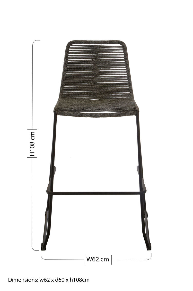 Grey Rope Bar Chair | Sisal