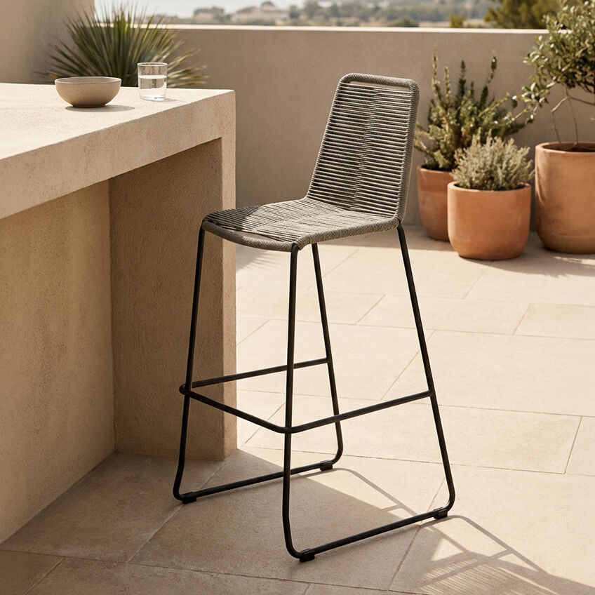Grey Rope Bar Chair | Sisal