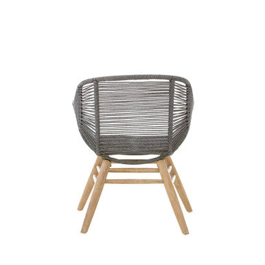 Sisal Grey Rope Woven Armchair
