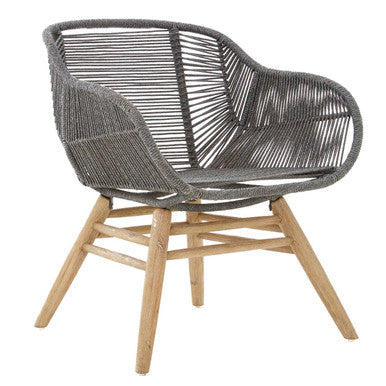 Sisal Grey Rope Woven Armchair