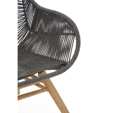 Sisal Grey Rope Woven Armchair