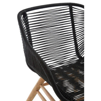 Sisal Black Rope Woven Armchair