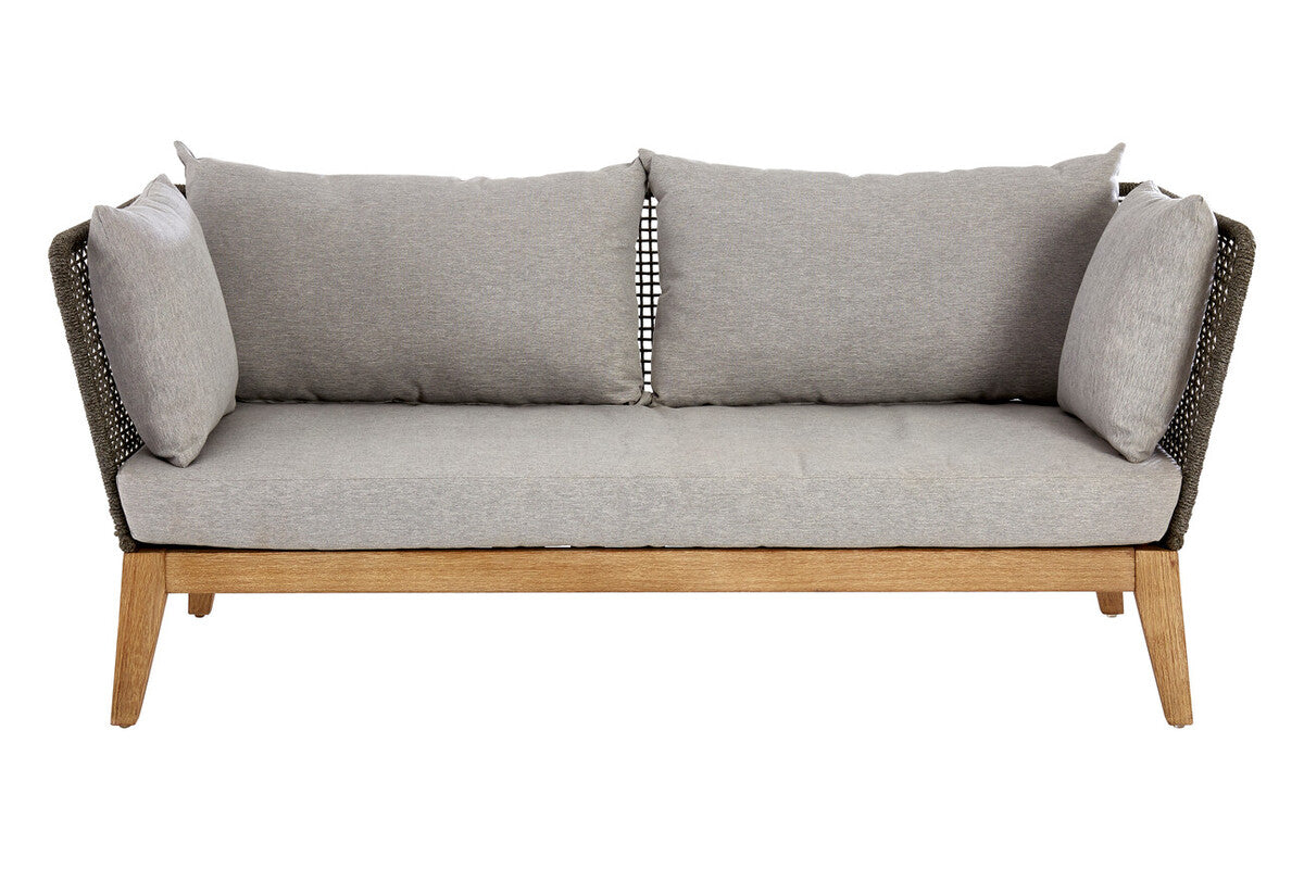 Opus Grey Woven Rope 3 Seater Sofa with Cushions