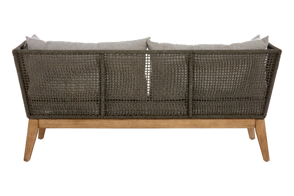 Opus Grey Woven Rope 3 Seater Sofa with Cushions
