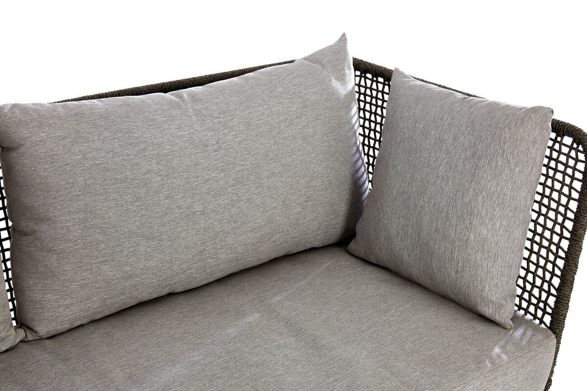 Opus Grey Woven Rope 3 Seater Sofa with Cushions