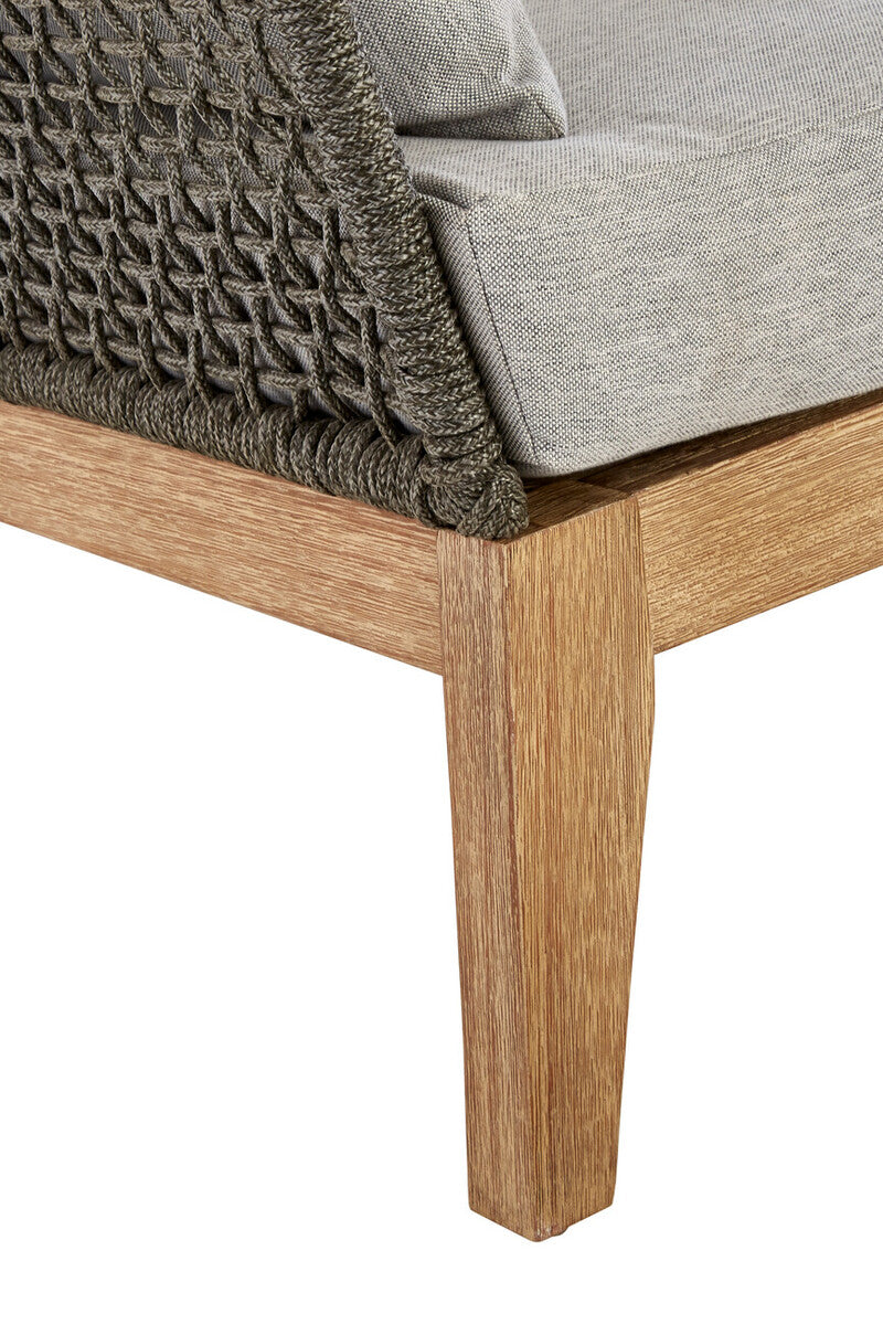 Opus Grey Woven Rope 3 Seater Sofa with Cushions