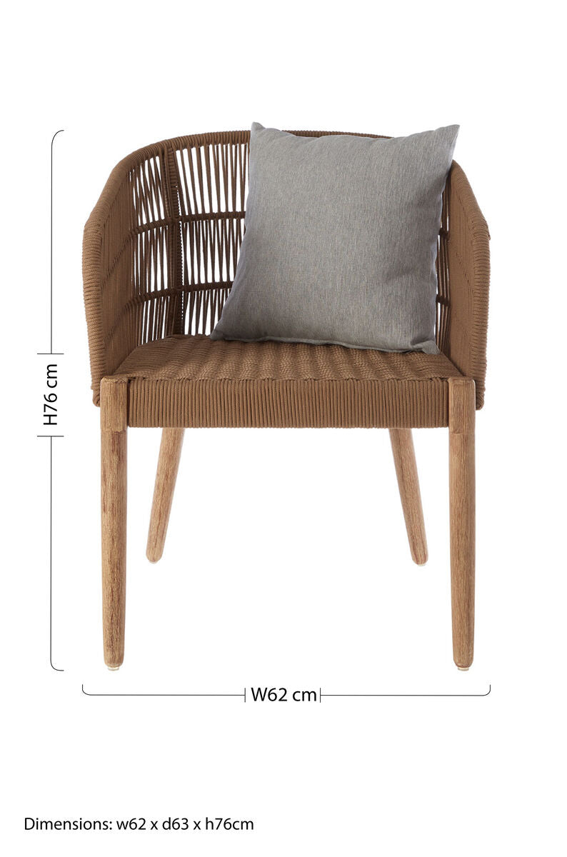 Opus Natural Woven Rope Armchair with Cushion