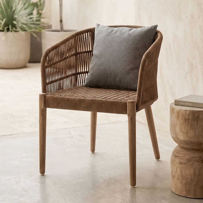 Opus Natural Woven Rope Armchair with Cushion