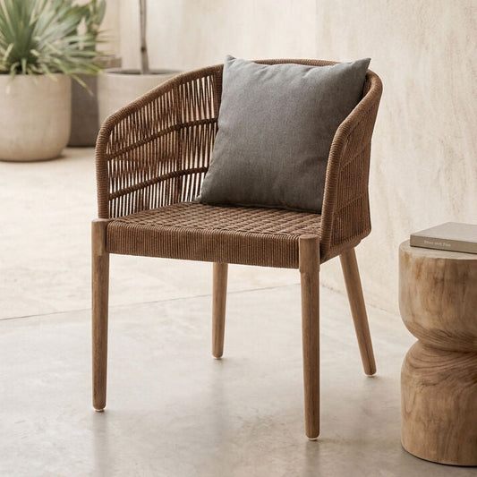 Opus Natural Woven Rope Armchair with Cushion
