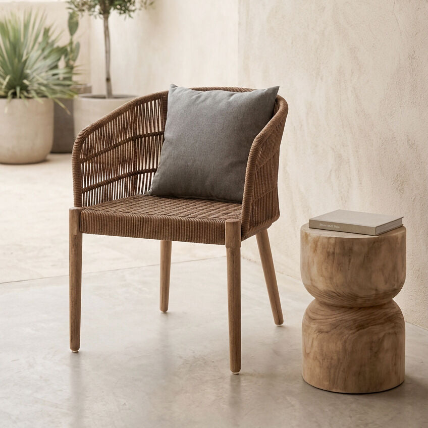 Opus Natural Woven Rope Armchair with Cushion