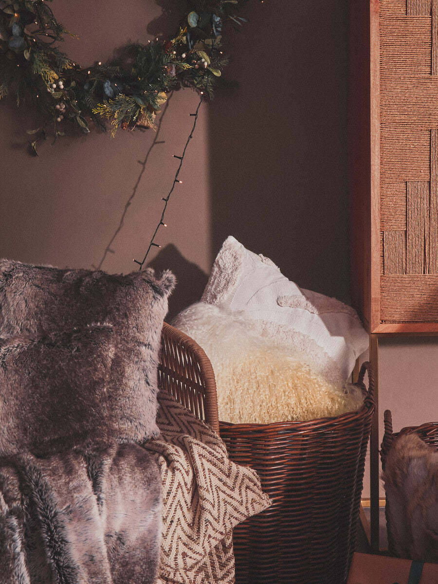 Opus Natural Woven Rope and Wood 3 Seater Sofa