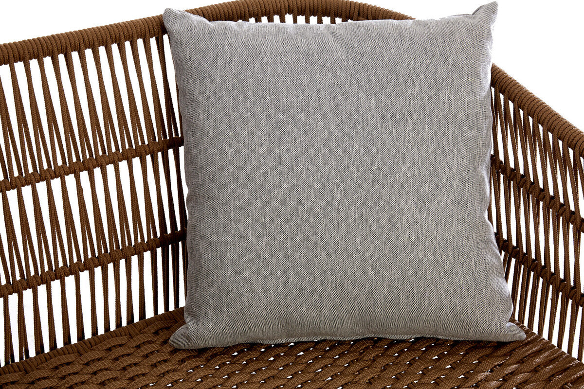 Opus Natural Woven Rope and Wood 3 Seater Sofa