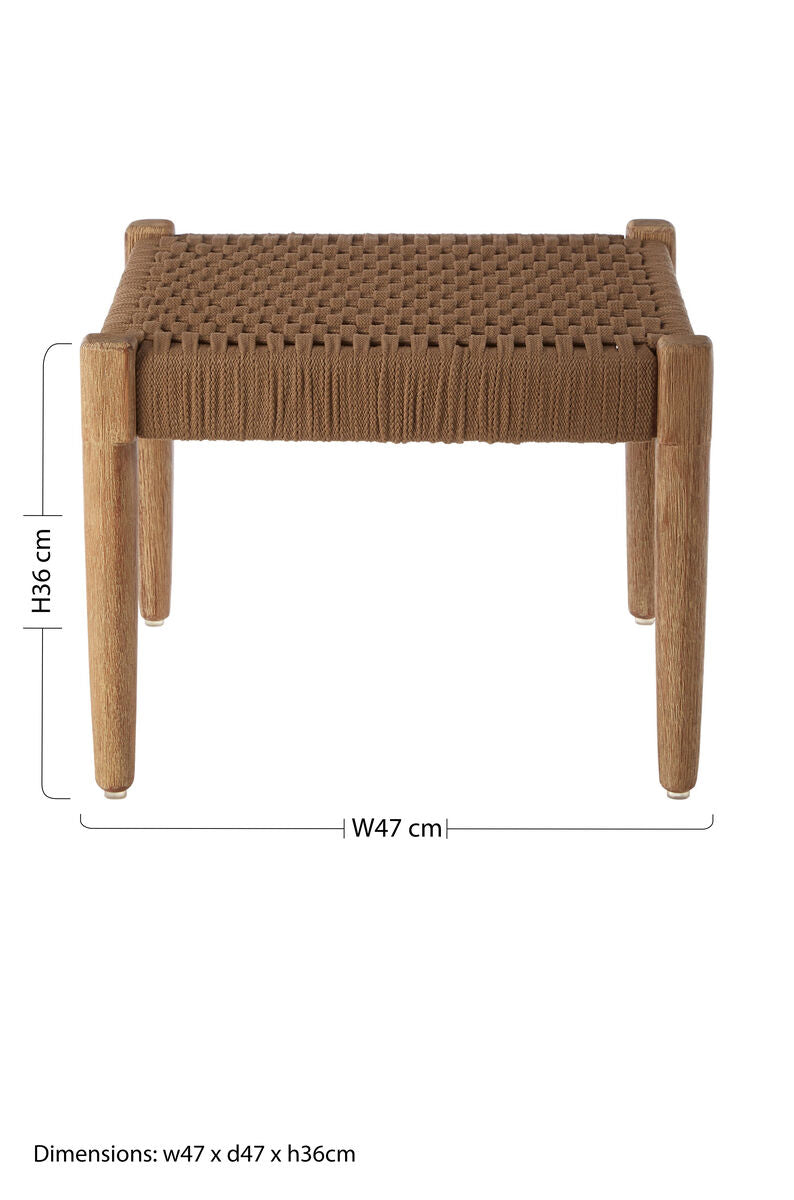 Opus Natural Woven Rope Footstool