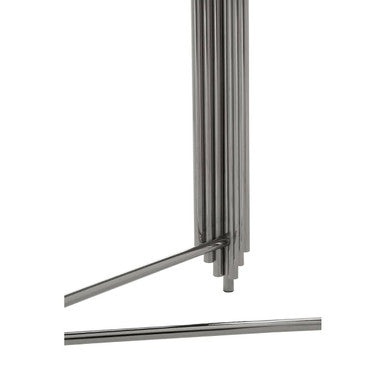 Clarice Black Granite Console Table with Silver Finish Base