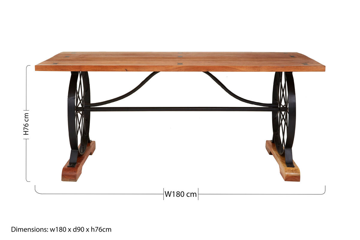 Nandri Acacia Wood Rectangular Dining Table