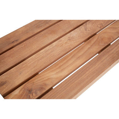 Nandri Natural Teak Wood Slatted Bench