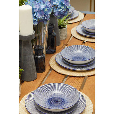 Nandri Natural Teak Wood Slatted Rectangular Dining Table