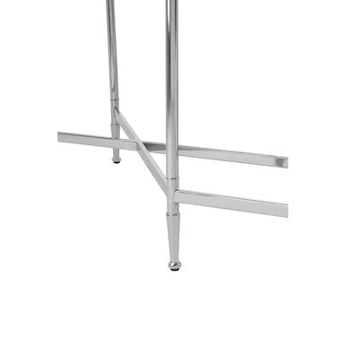 Mirrored Glass Console Table with Silver Cross Frame | Zach