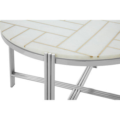 Eva White Marble Coffee Table