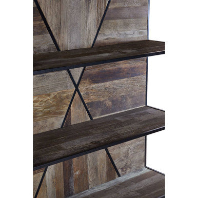 Midas Recycled Elm Wood 5 Tier Shelf Unit