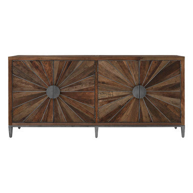 Midas Recycled Elm Wood 4 Door Sideboard