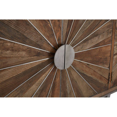 Midas Recycled Elm Wood 4 Door Sideboard