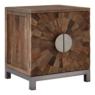 Midas Recycled Elm Wood Small 2 Door Cabinet
