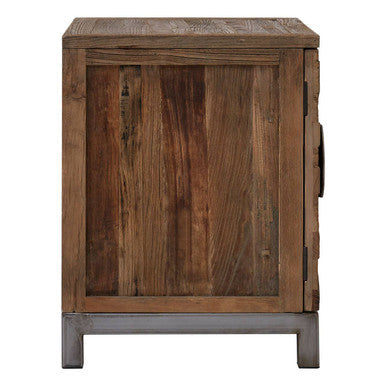 Midas Recycled Elm Wood Small 2 Door Cabinet