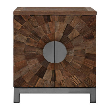 Midas Recycled Elm Wood Small 2 Door Cabinet