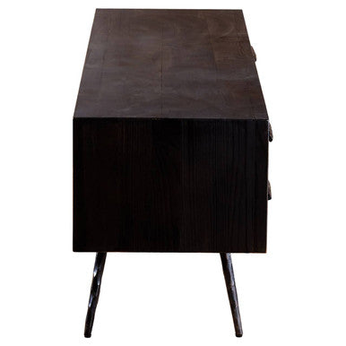 Madsen Brown Recycled Wood 4 Drawer Media Unit