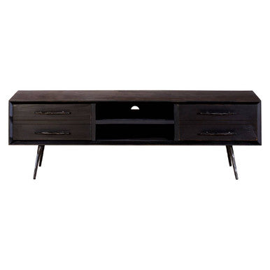 Madsen Brown Recycled Wood 4 Drawer Media Unit