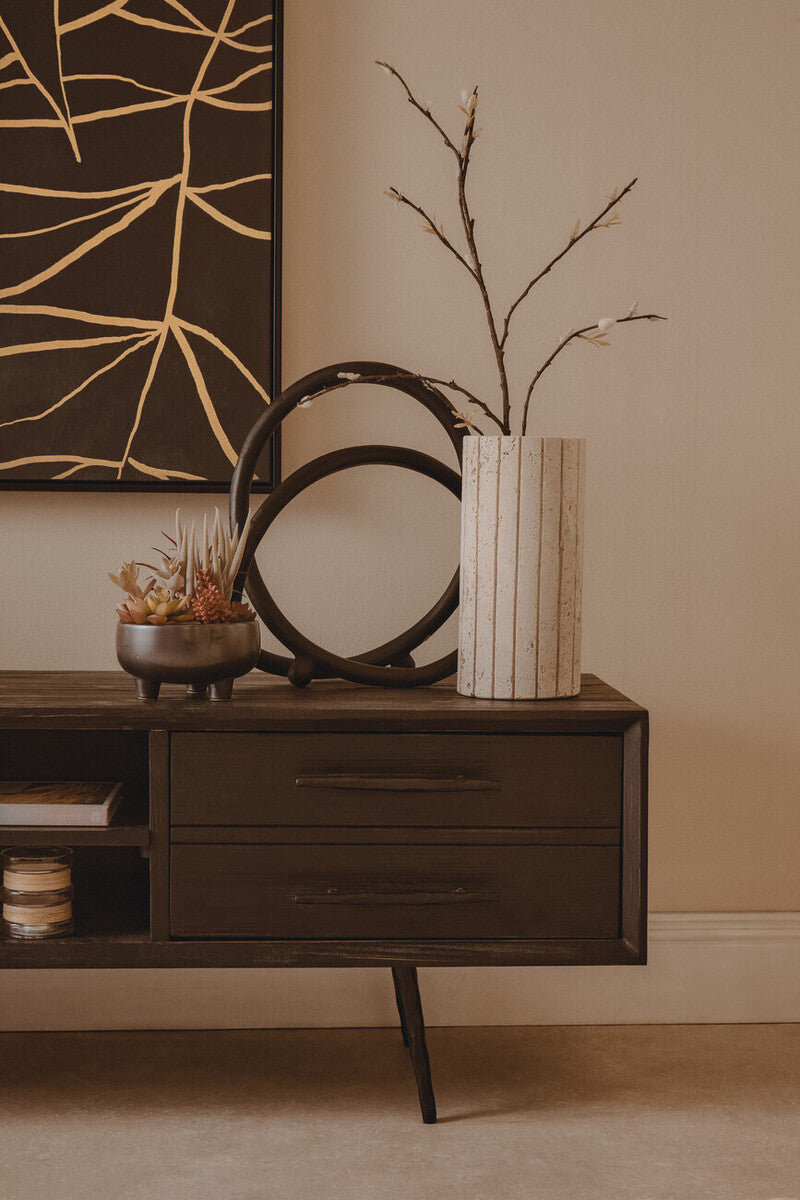Madsen Brown Recycled Wood 4 Drawer Media Unit