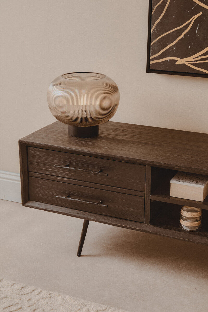 Madsen Brown Recycled Wood 4 Drawer Media Unit