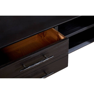 Madsen Brown Recycled Wood 4 Drawer Media Unit