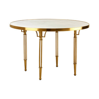 Modica White Concrete Effect Round Dining Table