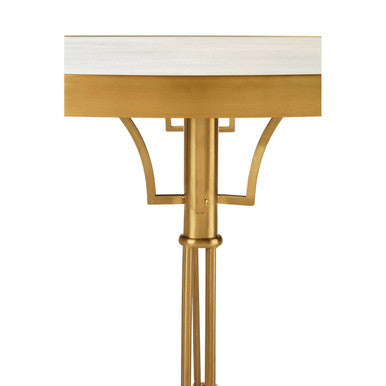 Modica White Concrete Effect Round Dining Table
