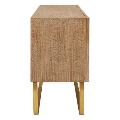 Modica White and Oak Wood Sideboard