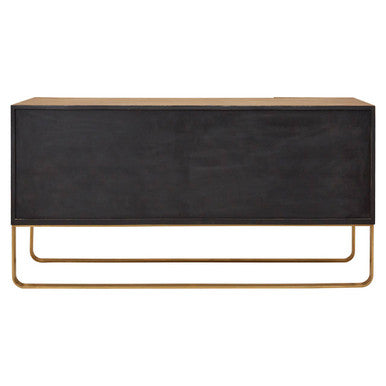 Modica White and Oak Wood Sideboard