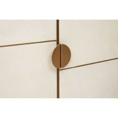 Modica White and Oak Wood Sideboard