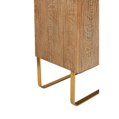 Modica White and Oak Wood Sideboard
