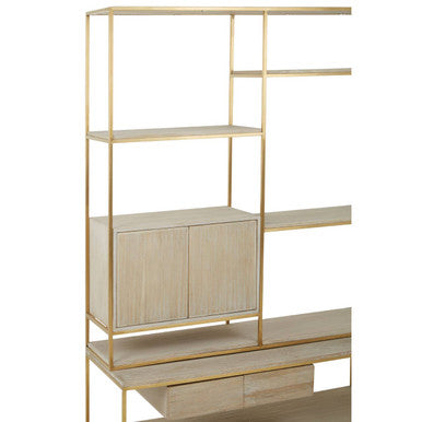 Modica Natural Oak Wood Shelf Unit