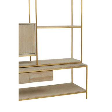 Modica Natural Oak Wood Shelf Unit